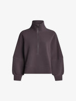 Milano Half Zip Sweat Cocoa Berry