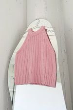 Claire Cotton Sweater Tank Pink