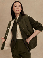 Audrea Reversible Gilet Sandshell/ Forest Night