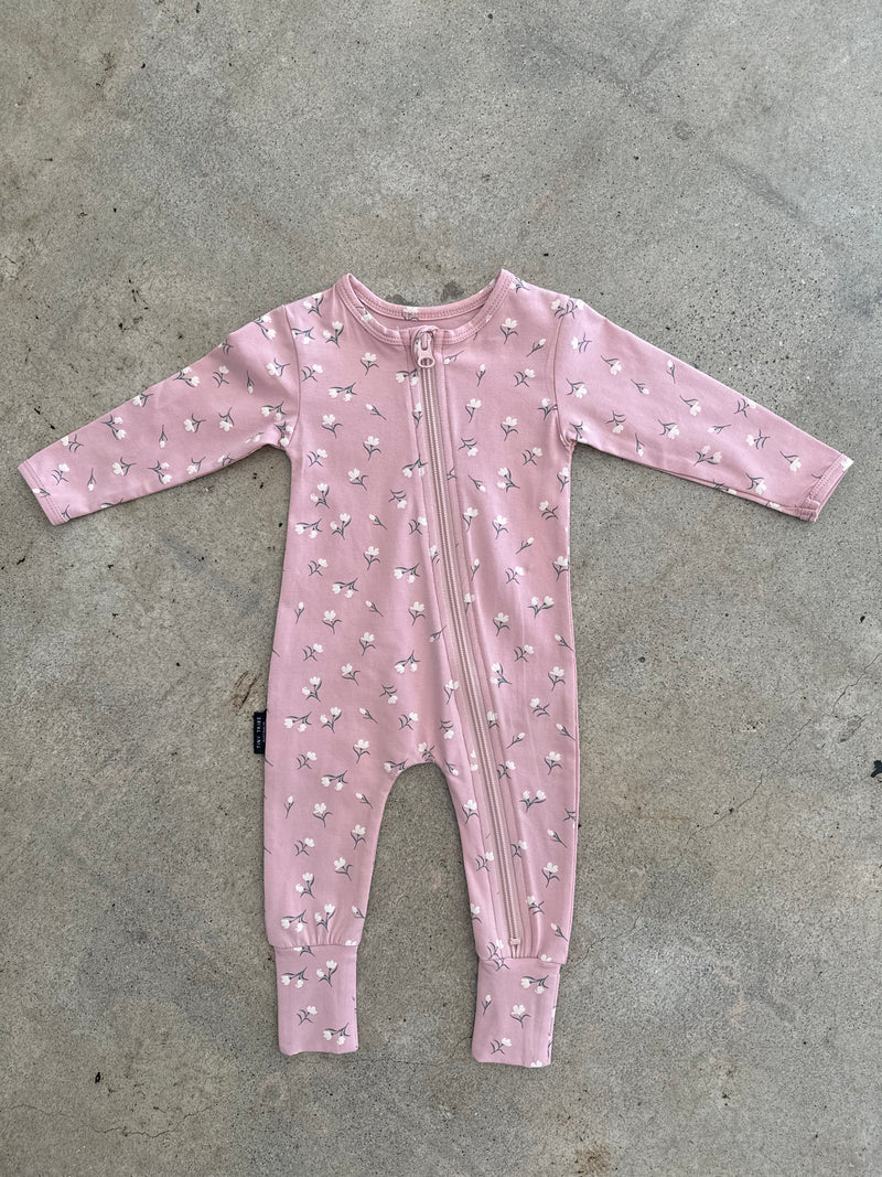 Sweet Flowers Zip Romper