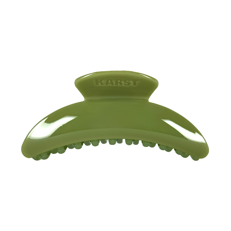 Slim Hair Claw Clip Olive