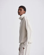 Ariana High Neck Midlayer Cement Marl/ Bitter Chocolate