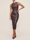 Esme Midi Dress Walnut Coated