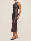 Esme Midi Dress Walnut Coated