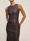 Esme Midi Dress Walnut Coated