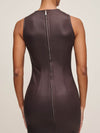 Esme Midi Dress Walnut Coated