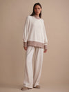 The Extra Wide Leg Pant 29.5 Ivory Marl