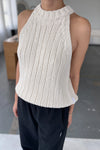 Claire Cotton Sweater Tank Ivory