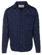 Down Filled Quilted Shirt Jacket Navy