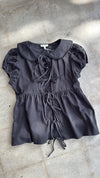 Winona Tie Blouse Black