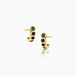 Astrid Black Hoop Earrings