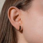 Astrid Black Hoop Earrings