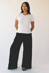 Linen Simple Pant Black