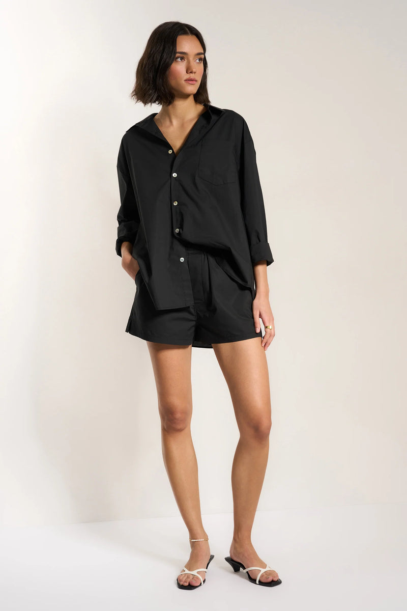Poplin Boxer Short Black