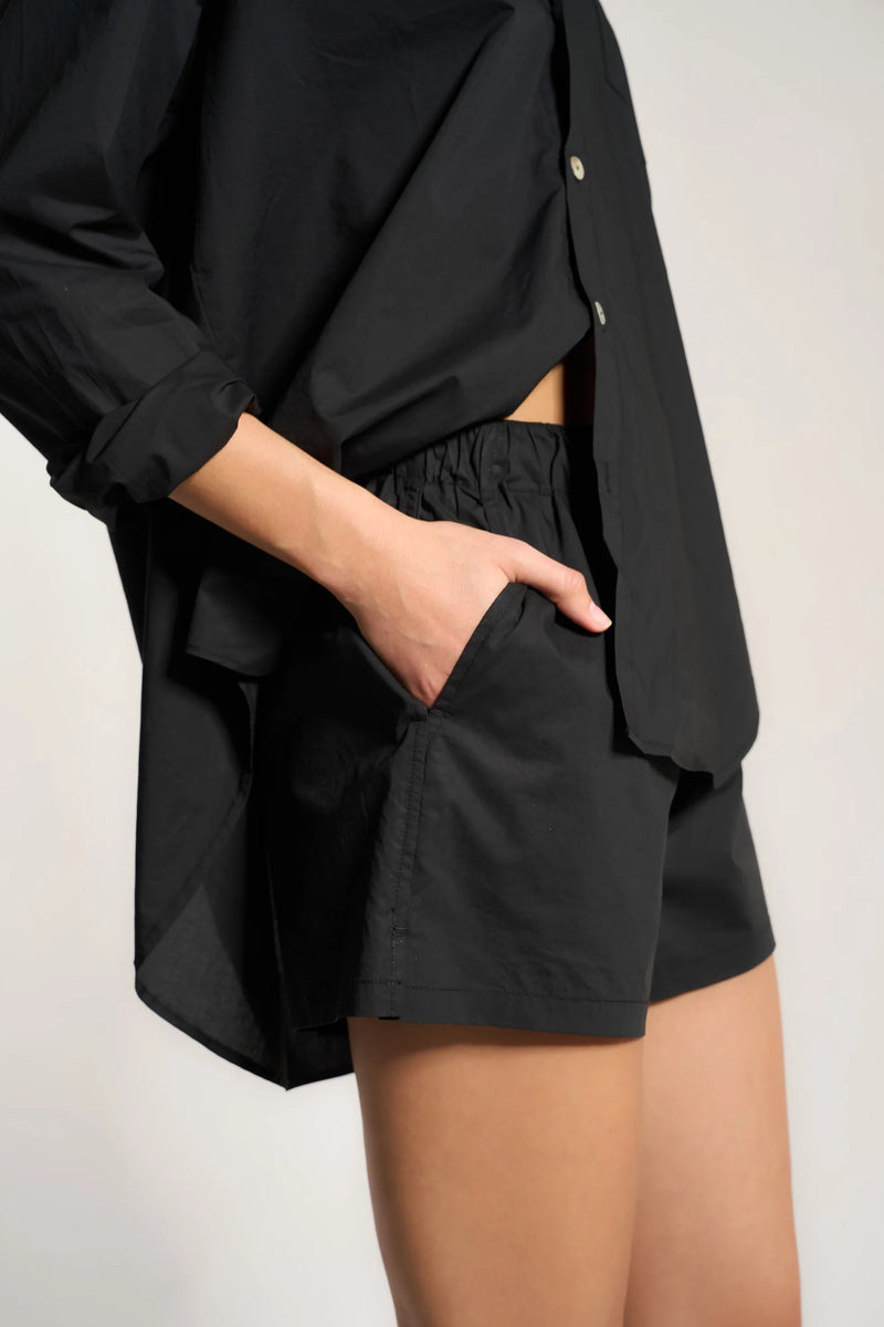 Poplin Boxer Short Black
