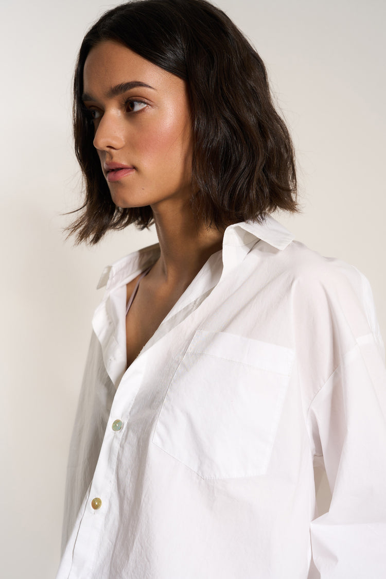 Poplin Button Down White