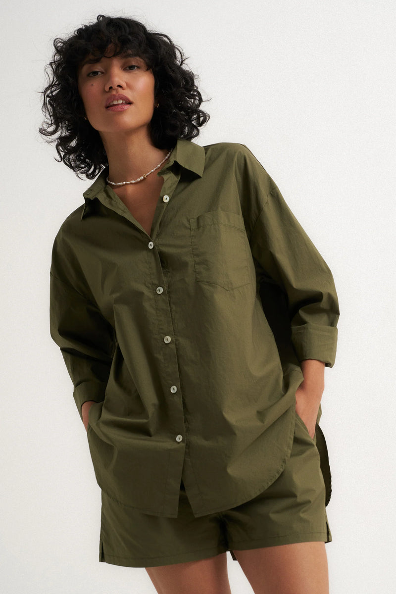 Poplin Boxer Short Olive