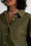 Poplin Button Down Olive