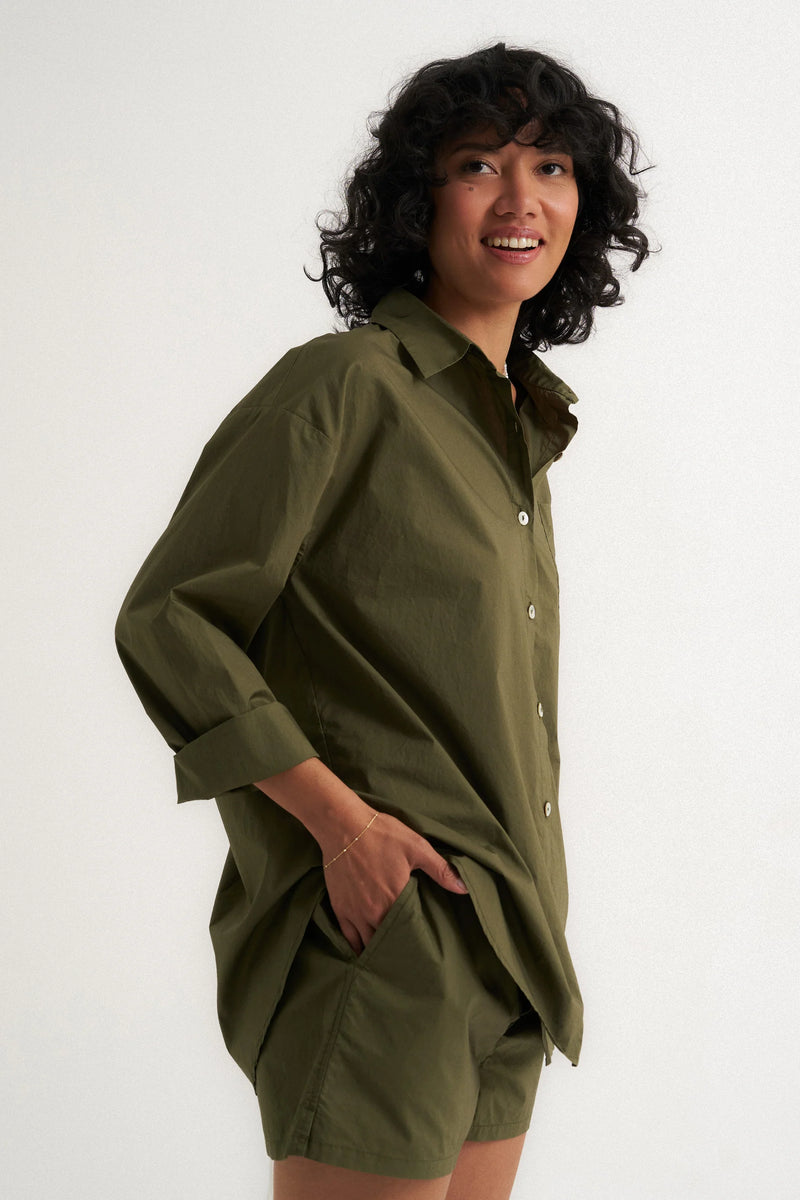 Poplin Boxer Short Olive