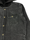 Coastline Black Wash Hoodie Flannel