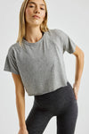 Cropped Tee Heather Grey