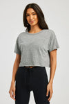 Cropped Tee Heather Grey