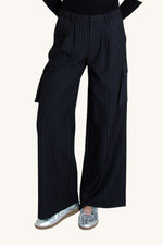 Archie Pants Black Pinstripe