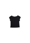 Boat Neck Short Sleeve Black