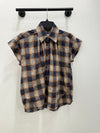 Trinity Top Camel Plaid