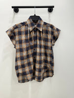 Trinity Top Camel Plaid