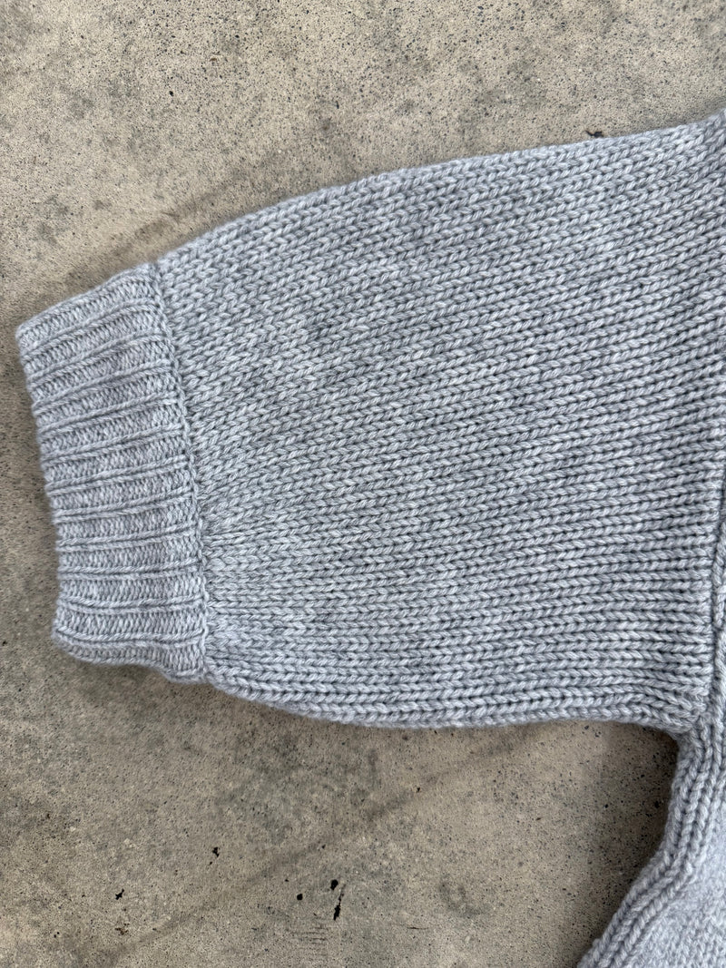 3/4 Sleeve Sweater Gray