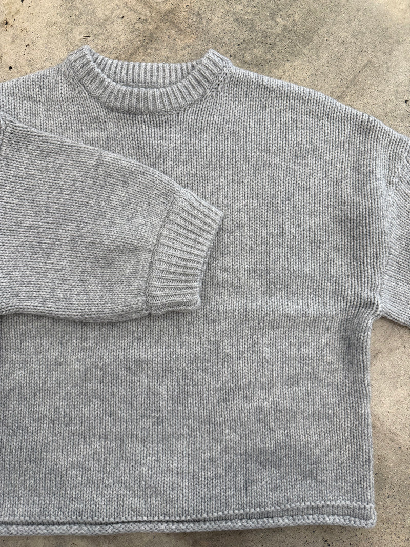 3/4 Sleeve Sweater Gray