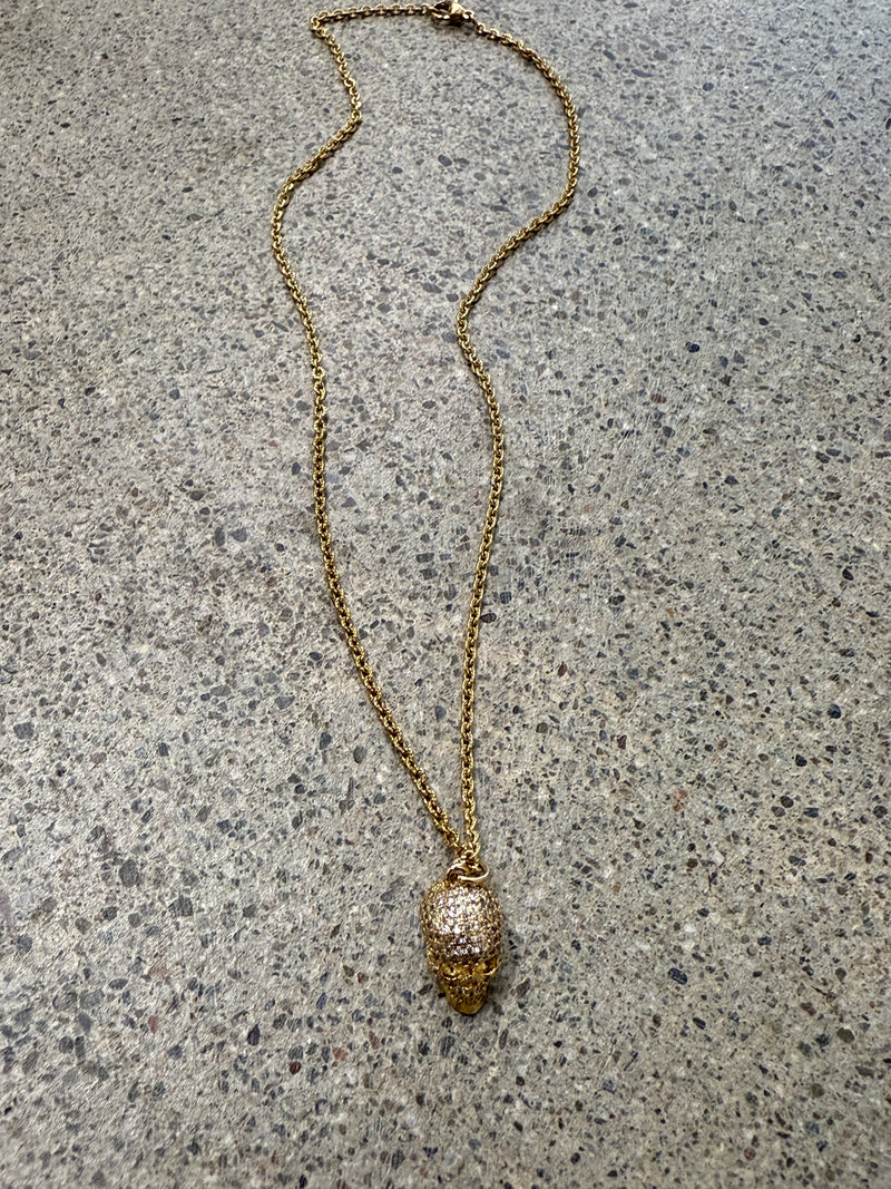 Skull Necklage Gold