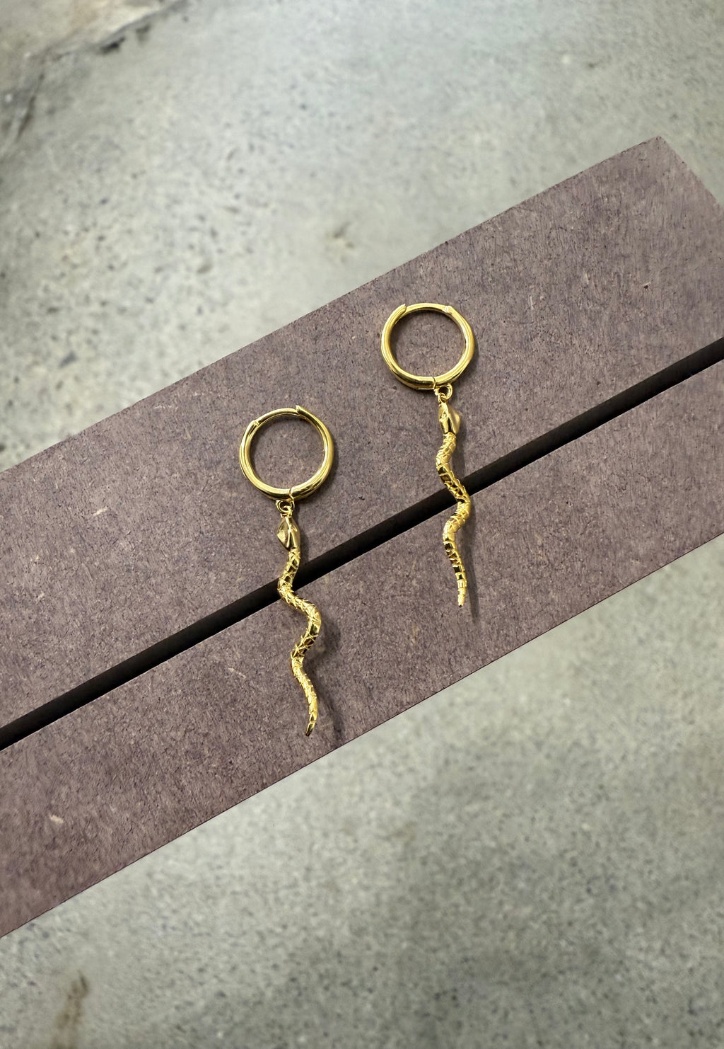 Snake Earrings Gold