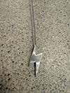 Lightning Bolt Necklace Silver
