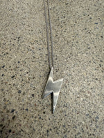 Lightning Bolt Necklace Silver