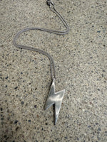 Lightning Bolt Necklace Silver