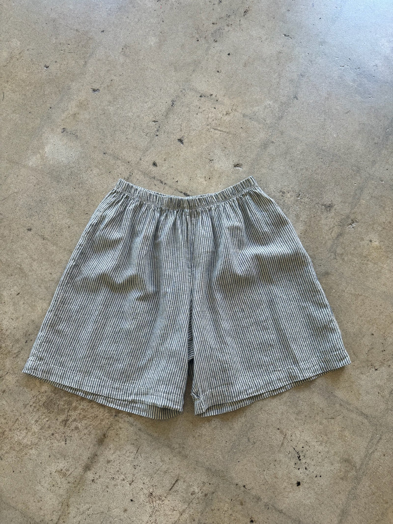 Linen Simple Stripe Short