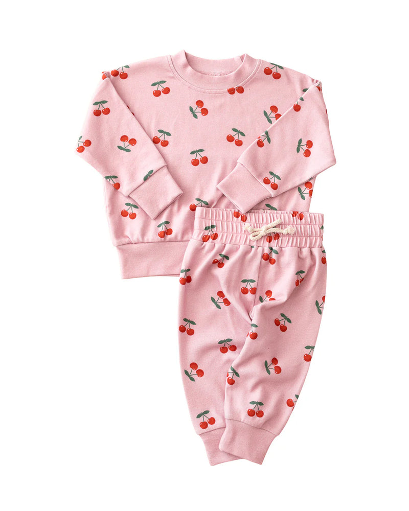 Blush & Cherry Jogger Set