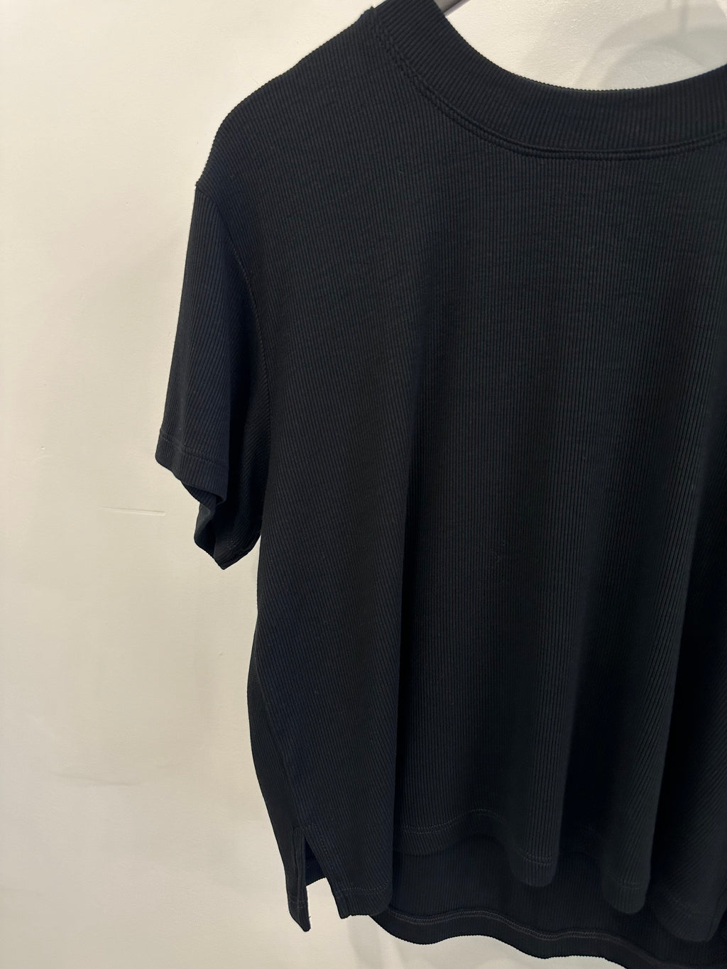 Brooklyn Ribbed Tee Black