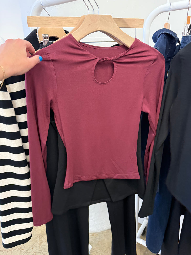 Kristy Top Burgundy