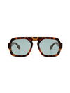 Jane in Brown Tortoise Blue Lens