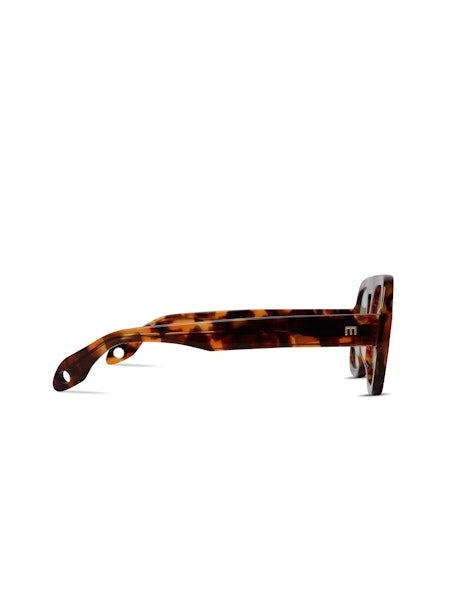Jane in Brown Tortoise Blue Lens