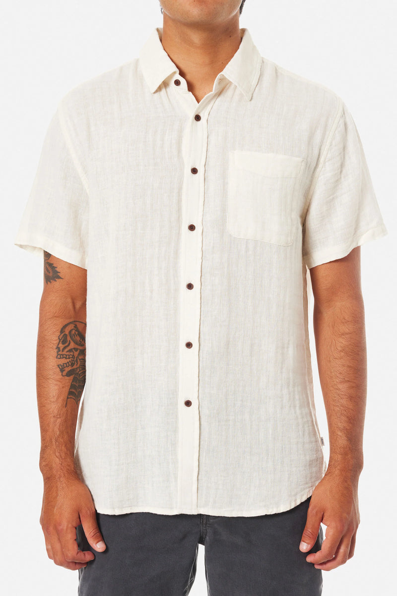 Alan Solid Shirt Vintage White