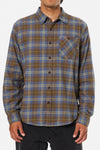 Derek Flannel Washed Blue