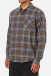 Derek Flannel Washed Blue