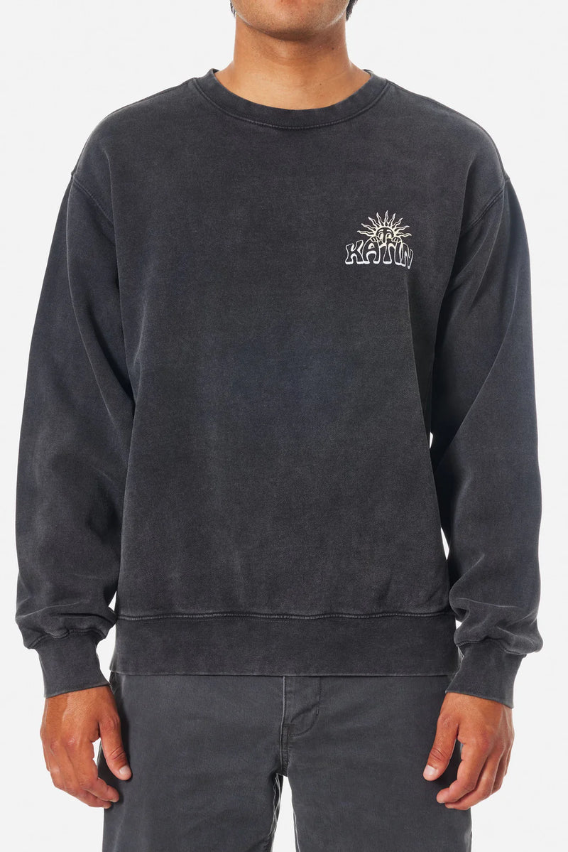 Dune Crew Sweatshirt Black Sand  Wash