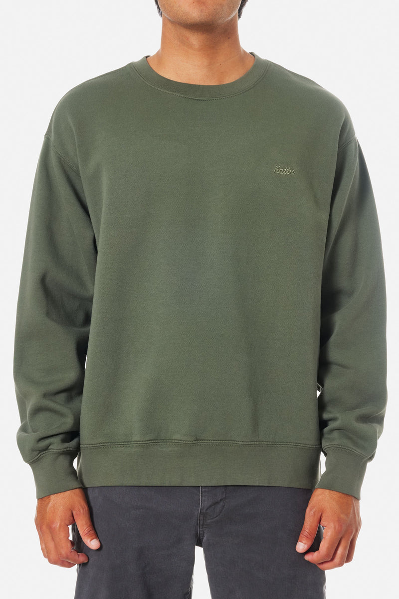 Embroidered Crew Neck Thyme