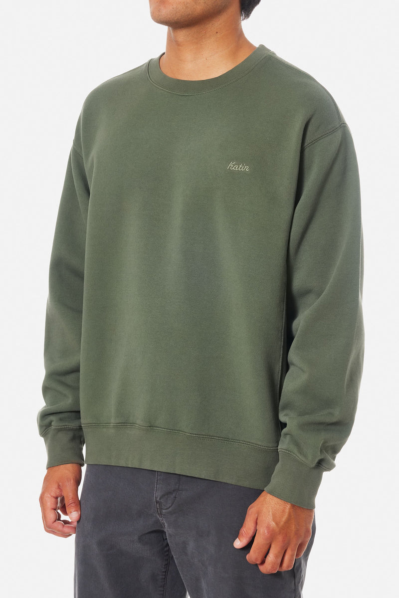 Embroidered Crew Neck Thyme