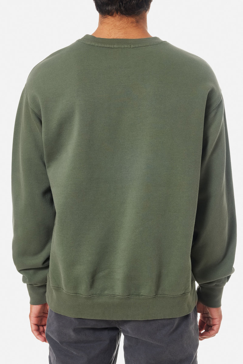 Embroidered Crew Neck Thyme